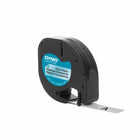 DYMO - Ruban d'étiquettes LetraTag, 12 mm (1/2 po), noir sur transparent-Résistant, nettoyable et à l'épreuve des intempéries