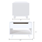 Nexera - Table de nuit Barista, 1 tiroir, Blanc-6