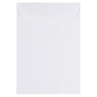 JAM Paper Enveloppes à ouverture au sommet et rabat droit gommé, 7 x 10 po, blanches, 200 par paquet-Blanc