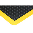 Edgewood - Tapis à Bulles Sûreté Anti-Fatigue Léger Avec Formes de Dôme - 3 pi l x 4 pi L x 5/8 po P - Noir/Jaune-Parfait pour les postes de travail, les entrepôts, les lignes d'assemblage et les opérations de machines