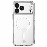 Itskins - Étui Hybrid_R MagSafe pour iPhone 17 Pro Max - Transparent-Aimants 2X plus puissants intégrés dans les couches du boîtier