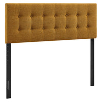 Modway - Emily Tissu tapis Tête de lit King Size, Cuivre-Tissu de type lin haut de gamme