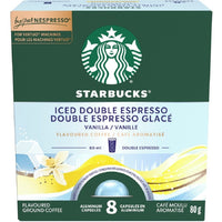 Nespresso - Capsules de café Starbucks par Vertuo Double espresso glacé vanille - Paquet de 8-Quantité parfaite : chaque capsule de café Starbucks Double espresso glacé vanille pour Nespresso Vertuo infuse 80 ml de café (comparativement à 40 ml pour un espresso régulier)
