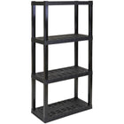 Oskar - Étagère de rangement à 4 niveaux - 14 po x 30 po x 57 po - Noir-L'empreinte compacte de 30 x 14" est idéale pour les petits espaces