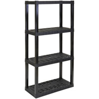 Oskar - Étagère de rangement à 4 niveaux - 14 po x 30 po x 57 po - Noir-L'empreinte compacte de 30 x 14" est idéale pour les petits espaces