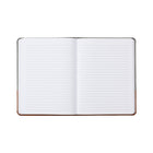 Cambridge - Carnet bicolore - 8" x 6" - Marron-Ruban-marqueur et élastique de couleur assortie