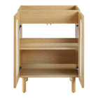 Modway - Calla 24" perforé Métal Armoire de toilette de salle de bain (lavabo non inclus) - Chêne-8