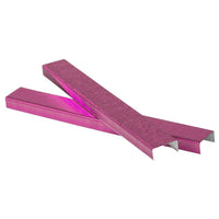 JAM Paper - Agrafes colourées - format standard - rose fuchsia - Paquet de 5000-Couleur : rose | Les agrafes universelles sont emballées en bande complète