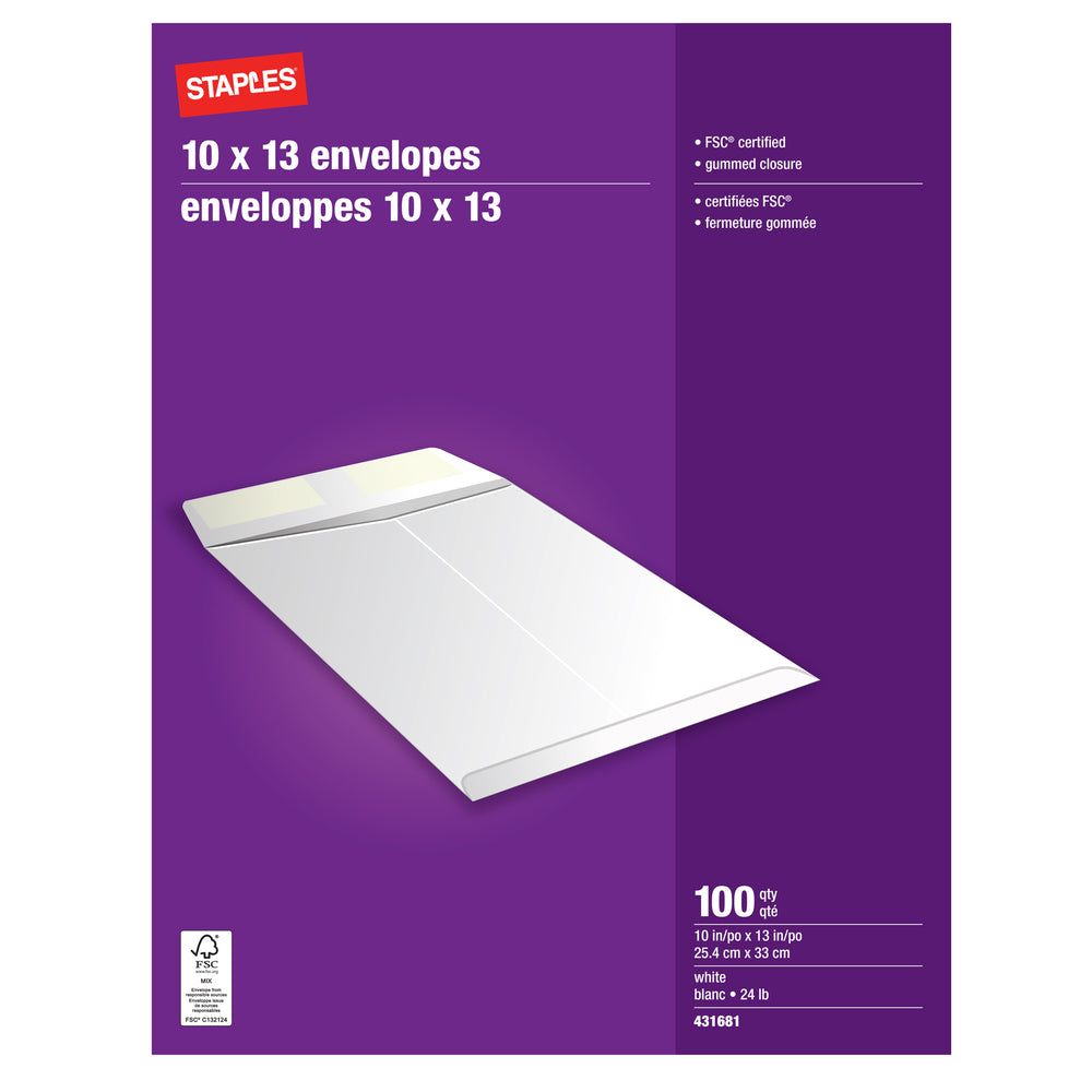 Enveloppes Auto-scellantes Yens® M4 Blanc Poly 10x13 Pouces - Lot 200 Neuves