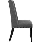 Modway - Baron Tissu Chaise à manger - Gris-Rembourrage en mousse dense