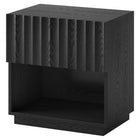 Hudson&Canal - Table de chevet rectangulaire cannelée Jason - 24 po l - Grain noir-Capacité de charge maximale : 22,7 kg (50 lb), chaque tiroir peut contenir 4,5 kg (10 lb)