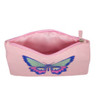 Pep Rally - Pochette à fermeture à deux fermetures à glissière - Bohémien doux - Rose-Rose avec motif de papillon