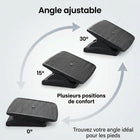 ShoppingAll - Repose-pieds de bureau ergonomique sous le bureau, angle réglable - noir-Fabriqué avec une plateforme en plastique résistant aux chocs qui offre suffisamment d'espace (env. 18 po x 13 po) pour accueillir confortablement les pieds de grande taille sans se sentir à l'étroit.