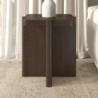 Hudson&Canal - Table d'appoint carrée Laguna de 51 cm de large, chêne brun-Nettoyer avec un chiffon doux et sec, sans produits chimiques agressifs ni produits de nettoyage abrasifs