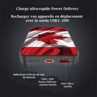 MyBat - Batterie externe Pro 10 000 mAh - Drapeau du Canada-Permet de charger deux appareils en même temps