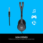 Logitech - Casque stéréo H111 au-dessus de la tête, noir-Un casque fiable pour les tâches quotidiennes y compris les appels vidéo avec famille et collègues