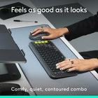 Logitech - Pop Icon ensemble clavier et souris Bluetooth - Graphite-Faites forte impression... Sans faire de bruit. le clavier discret est doté de touches profilées et ultra-plates pour une frappe confortable, tandis que la souris silencieuse est dotée de la technologie Silent Touch pour plus de discrétion
