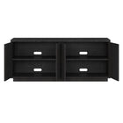 Hudson&Canal - Meuble TV Hanson pour téléviseurs jusqu'à 65 pouces - Grain noir-Nettoyer avec un chiffon doux et sec, sans produits chimiques agressifs ni produits de nettoyage abrasifs