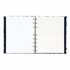 Blueline - Cahier de notes NotePro à couverture rigide Collection Fashion - 9-1/4 po x 7-1/4 po - Fleurs Tranquilles-Espace pour écrire la date et le numéro de page