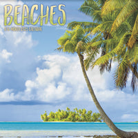 DateWorks - Mini Calendrier Mural 16 Mois des Plages de 2025 - 7 po x 7 po - Anglais-Septembre 2024 - Décembre 2025