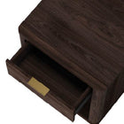 Manhattan Comfort - Table de nuit moderne Evelyn 20" à 1 tiroir - Marron-Conception de base de balai à plateforme surélevée permettant un nettoyage facile