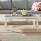 Modway - Riverside Aluminium Terrasse extérieure Table basse - Blanc-Cadre en aluminium revêtu en poudre