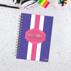 Hilroy - Agenda de poche hebdomadaire et mensuel Mahjong de 15 mois - 6-3/8 po H x 6-1/4 po l - Violet - Bilingue-Bilingue