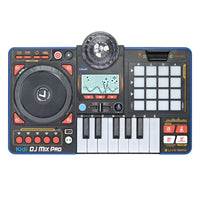 VTech - Kidi Star DJ Mixer Pro - Français-Scratche, improvise et crée tes propres mixages avec la table tournante et le clavier, ou utilise la grille sonore pour personnaliser les quinze chansons incluses dans des milliers de combinaisons différentes.