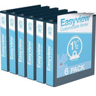 Davis Group Super offre Easyview, Reliure View à anneaux ronds 1.5 po, personnalisable, paquet de 6 - Bleu Marine-3 Reliure À Anneaux