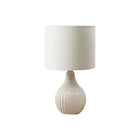 Monarch Specialties - Luminaire - 17 po H Lampe De Table - Céramique Beige - Abat-Jour Ivoire / Crème - Contemporain - Moderne-Cette lampe de table de 17 pouces de haut est dotée d'une base chic en céramique beige lustrée en forme de goutte d'eau avec un design nervuré texturé, parfaitement complétée par un abat-jour en tissu ivoire, ajoutant une touche de mode à votre salon, votre chambre ou votre bureau