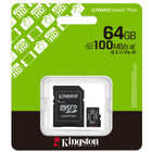 Kingston 64 Go microSDXC Canvas Select Plus G3 avec adaptateur SD-Capacité 64Go