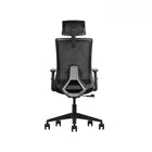 Kopplen - Chaise De Bureau Avec Appui-tête Et Accoudoirs - Noir-Hauteur lombaire personnalisée et dossier inclinable.