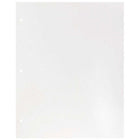 JAM Paper - Dossiers scolaires laminés brillants à 3 trous et à deux pochettes - blanc - Paquet de 6-Taille : 9,25 x 11,5 pouces. S'adapte facilement aux documents de 8,5" x 11".