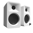Kanto - Haut-parleurs de bureau de référence 100 W avec USB-C, RCA et Bluetooth 5.0 - Blanc mat, Paquet de 2-Haut-parleurs à cône en papier de 3 po (blindage magnétique)