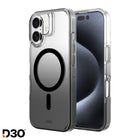 AXS - Crystal Shield D3O Compatible MagSafe Apple iPhone 17 - Fumé Dégradé-Testé pour des chutes de 8 pieds, soutenu par la technologie D3O 