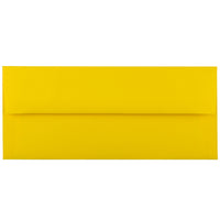 JAM Paper Enveloppes format livret en papier recyclé Brite Hue, ferm. gommée, 4 1/8 x 9 1/2 po, jaune, 1000/pqt-Jaune