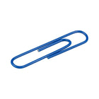 JAM Paper - Trombones géants colourés - grands trombones de 5 cm - bleu foncé - paquet de 75- Trombones de qualité supérieure fabriqués à partir de fil d'acier recouvert de vinyle de haute qualité