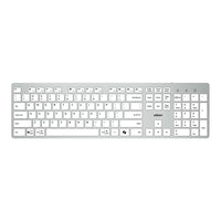 Adesso - EasyTouch 730 Clavier mince USB avec Hub intégré - Disposition Bilingue Canadienne Anglais/Français - Blanche-Clavier mince et profil bas