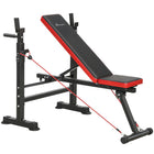 Soozier - Banc de musculation ajustable avec support à squat-Banc de musculation multifonction avec support d’haltères intégré pour un entraînement complet du corps