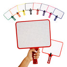 KleenSlate - Palettes rectangulaires effaçables à sec à 2 faces vierges/doublées avec marqueurs - Ensemble de 10-Facile à nettoyer et à stocker et idéal pour l'apprentissage actif