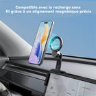 MyBat - Support Auto Magnétique echelon TesLock pour Tesla Model 3 & Y - Fixation sans adhésif-Aimant puissant - Maintien sécurisé du téléphone même sur terrains accidentés