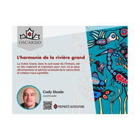 Oscardo - Carnet à couverture rigide avec motif artistique autochtone Grand River Harmony de Cody Houle-Journal d’art autochtone produit de manière éthique, avec des redevances versées à l’artiste ou à sa succession pour chaque achat, soutenant les créateurs autochtones ainsi que la transmission des récits culturels à travers des produits d’art fonctionnels