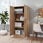 Prepac - Cabinet Accent Elite 32 po avec portes à panneaux, cabinet de rangement avec 3 étagères ajustables - Chêne naturel-8