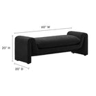 Modway - Waverly Tissu Boucle Banc - Noir-Tissu boucle Tissu Rembourrage