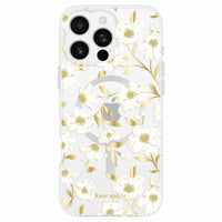 Kate Spade - Coque de protection avec MagSafe pour iPhone 16 Pro Max - Fleurs ensoleillées-Conçu pour être utilisé avec les accessoires MagSafe d’Apple