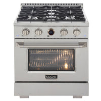 Kucht - 30 po Série KXP Cuisinière double énergie Propane - Acier inoxydable-Nouveau thermostat numérique à cadran Horus de Kucht