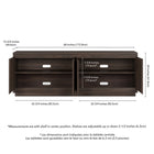 Hudson&Canal - Meuble TV Presque pour téléviseurs jusqu'à 75" - Alder Brown-8