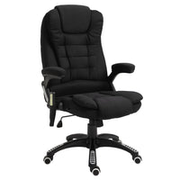 Vinsetto - Chaise de bureau de massage avec vibrations 6 points - noir-6 points de massage par vibrations pour détendre votre corps