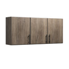 Prepac - Armoire murale Elite 54 po - Gris dérivé-Poignées durables et solides en noir mat