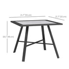 Outsunny - Table d'appoint de patio - petite table d'appoint d'extérieur - gris-Convient à l'intérieur comme table d'appoint ou à l'extérieur sur les terrasses 